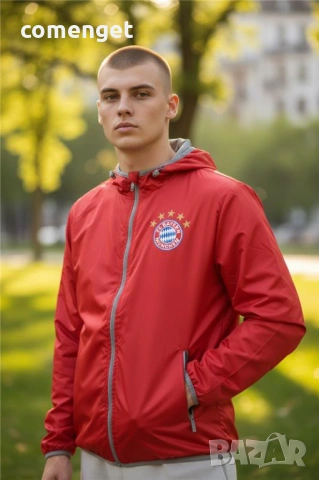 Мъжко яке / ветровка BAYERN MUNCHEN / БАЙЕРН МЮНХЕН с три джоба - влагоустойчиво.