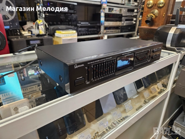 Еквалайзер Conrad Audio TE-980 В отлично техническо и визуално състояние. Стерео графичен еквалайзер, снимка 6 - Еквалайзери - 52810145