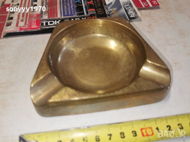 МАСИВЕН ПЕПЕЛНИК-МЕД/МЕСИНГ 2303261700LCHERY1, снимка 8 - Антикварни и старинни предмети - 53948859