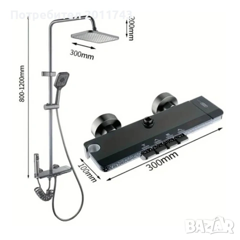 Страхотна светеща душ система , снимка 4 - Смесители - 53167494