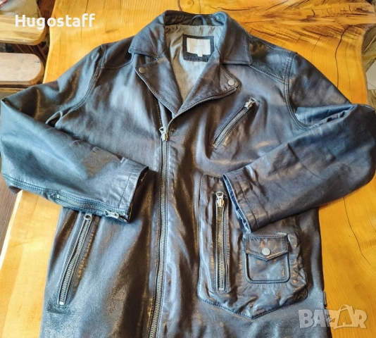 Мъжко оригинално кожено яке рокерия Pepe Jeans Хлл