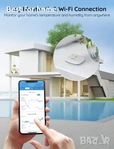 Интелигентен температурен сензор за влажност, снимка 3 - Друга електроника - 49629042