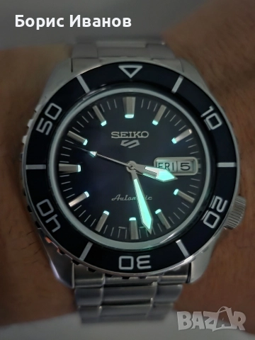 Seiko 5 Sports SRPK97K1 Blue Dial, снимка 3 - Мъжки - 52663512