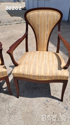 Ретро канапе и две кресла махагон, снимка 3 - Дивани и мека мебел - 53792083