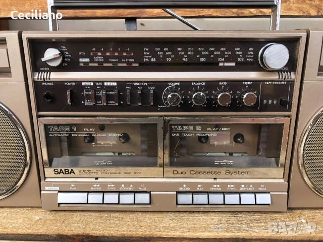 Радиокасетофон SABA RCP 570, снимка 4 - Радиокасетофони, транзистори - 53413639