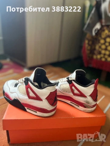 AIR JORDAN 4 RETRO GS RED CEMENT, снимка 3 - Детски маратонки - 49995445