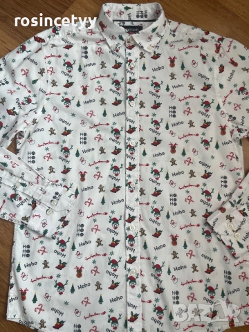 Мъжка коледна риза, снимка 2 - Ризи - 52706880