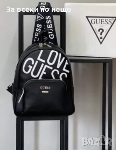 Дамска черна раница Guess Код LFS48, снимка 1 - Раници - 47156039