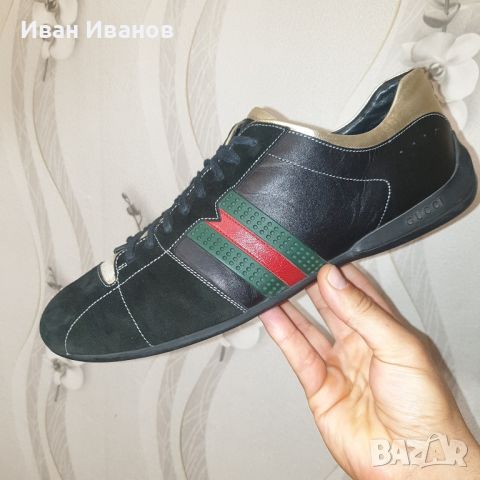 Мъжки обувки / маратонки GUCCI Classic Red & Green Stripes Leather , снимка 10 - Спортно елегантни обувки - 46146721