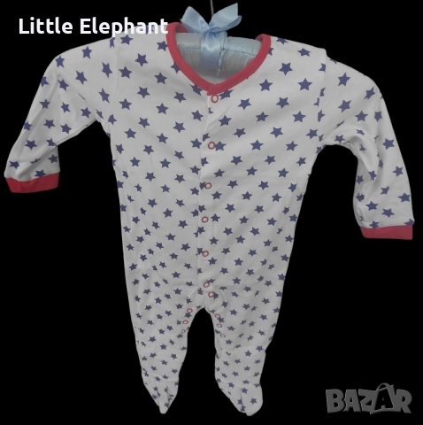 Цяла пижамка за момченце на 9-12 месеца тъмно сини звезди,колекция"Stars",Англия/нова
