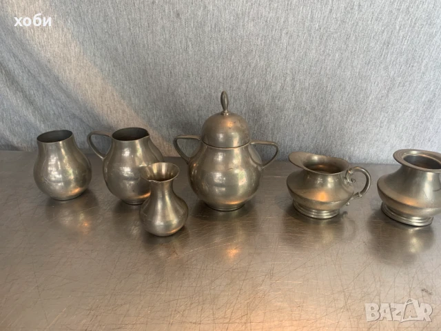  лот съдове  калаени изделия,  