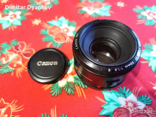 Продавам Canon 50mm f1. 8 II, снимка 2 - Обективи и филтри - 48517386