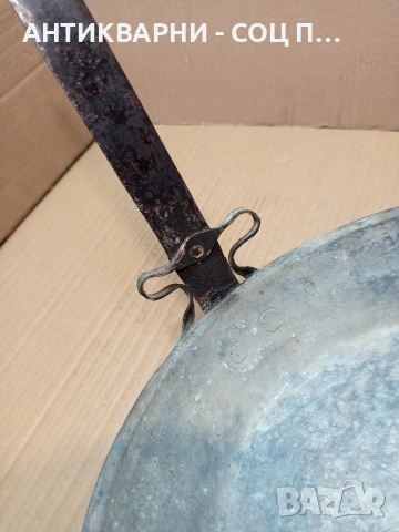 Соц Стар Ръчно Кован Меден Тиган. НОМЕР 716., снимка 4 - Антикварни и старинни предмети - 53513738