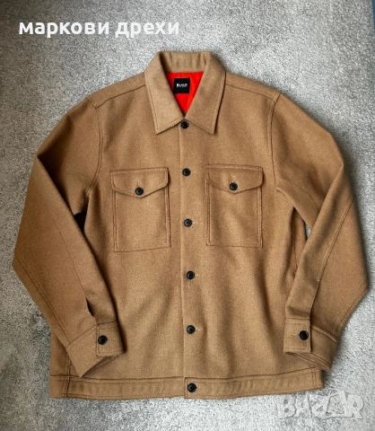 BOSS Lom_1 Wool Overshirt L, снимка 4 - Якета - 52913123