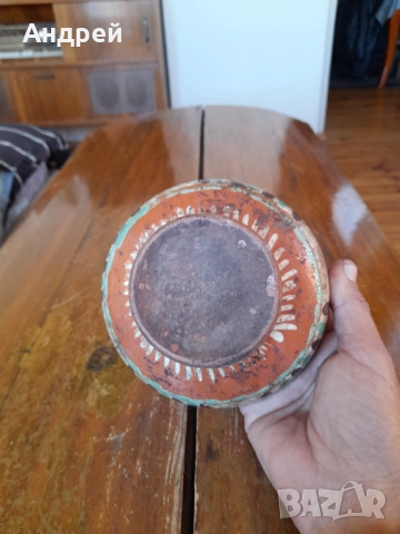 Стара керамична паница #14, снимка 8 - Други ценни предмети - 52850880