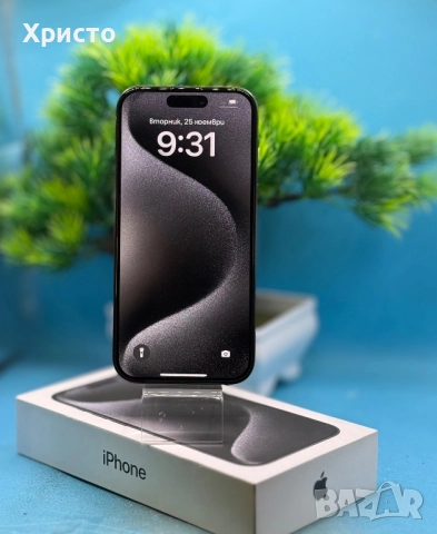 Apple iPhone 15 Pro, 128GB, 5G, Black Titanium , снимка 3 - Apple iPhone - 52544485