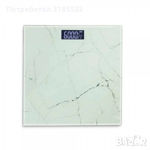 Кантар за тегло дигитален,батерии 2хААА, LCDекран, 180кг., черен, звезди, бял мрамор, снимка 3 - Други спортове - 51487794