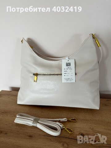 Бяла дамска чанта с две дръжки , снимка 2 - Чанти - 45004043