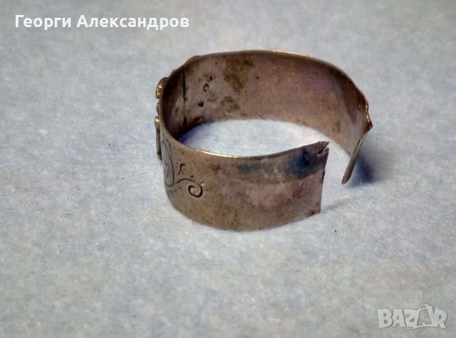 19 Век Немски ЗЛАТЕН ПРЪСТЕН с Монограм 8 Карата ЗЛАТО 333 Майсторски Ръчно ОРНАМЕНТИРАН, снимка 11 - Антикварни и старинни предмети - 53995903