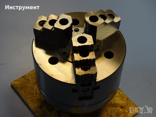 Клинозатегателен патронник Ф 200mm Bison 3-jaw power chuck+фланец, снимка 11 - Резервни части за машини - 49929288