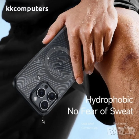 Силиконов твърд кейс Dux Ducis AIMO с Magsafe и Протектор За iPhone 16 Pro (6.3), Черен, снимка 5 - Калъфи, кейсове - 51961697