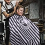 3772 Професионално фризьорско наметало BARBERSHOP – XL размер (140x160 см) с регулируемо закопчаване, снимка 1