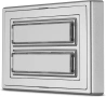 Звънец REV - 2-посочен звънец с табела, осветен, 8-12 VAC 1.5 A, сребрист, снимка 1