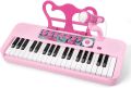 Love&Mini Детско Пиано - 37 клавиша с Микрофон и Говорители, Розово.