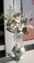 Ваза в сребро и бяла орхидея, снимка 1 - Вази - 45741351