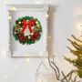 Коледен венец Mеrry Christmas с панделка, Диаметър: 30см. 🎄 "Merry Christmas" послание: Венецът пред, снимка 1