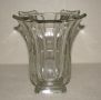 Стъклена ваза 16 см сецесион ар нуво 1930-те г., отлична, снимка 3