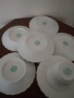 Чаша и 6 чинийки костен порцелан България , снимка 7