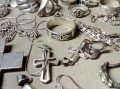 КОЛЕДНА РАЗПРОДАЖБА - Лот СРЕБЪРНИ БИЖУТА 83гр СРЕБРО 925 Пръстен Кръст Обеци Колие Гривна Медальон, снимка 14