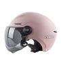 Каска за мотор, скутер, АТВ, тротинетка, Визьор, Розов мат, снимка 1