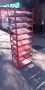 Метален стелаж с рафтове 160/54/34см етажерка червен с 10 рафта, снимка 1