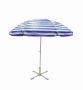 Плажен чадър ø240 със сребристо покритие WH002-3 синьо/бели ивици