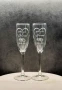 Гравирани сватбени чаши с графика и надпис по избор, снимка 4