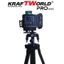 Лазерен нивелир Kraftworld PRO 4×360° с тъчскрийн дисплей, дистанционно и пълен комплект в куфар, снимка 5