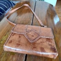 Стара дамска кожена чанта #5, снимка 1 - Чанти - 45584415