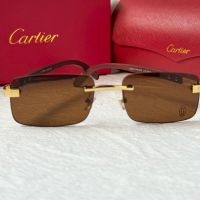 Cartier висок клас мъжки слънчеви очила с дървени дръжки, снимка 9 - Слънчеви и диоптрични очила - 45870838