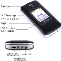 Мобилен телефон за възрастни с големи бутони, 3G флип, авариен бутон, снимка 8 - Други - 45058995
