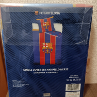 Комплект спално бельо FC Barcelona 135 см. x 200 см. + 50 см. x 75 см., снимка 5 - Спално бельо - 45002866