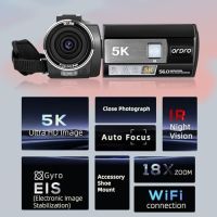 Нова Видеокамера ORDRO AE20 5K - Full HD, IR Светлина, Дистанционно, снимка 3 - Камери - 45286111