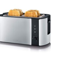Тостер - Severin Long Slot 4-slice toaster, 1400W, brushed stainless steel, снимка 3 - Тостери - 45119818