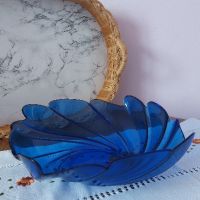 Винтидж фруктиера на Arcoroc в кобалтов син цвят , снимка 2 - Антикварни и старинни предмети - 45120405