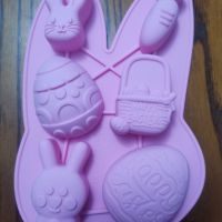 Великденски Яйце кошница морков заек Easter дълбок силиконов молд форма за фондан гипс шоколад декор, снимка 1 - Форми - 45150138