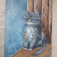 Картина "То, котето" 20/30 см., снимка 1 - Картини - 44213735