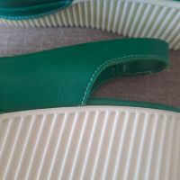 Модерни сандали зелена естествена кожа, снимка 5 - Сандали - 45250791
