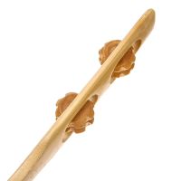 Бамбукова чесалка с масажни ролки, снимка 3 - Масажори - 45280080