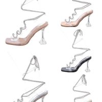 Елегантни дамски сандали на висок ток, 5цвята , снимка 1 - Сандали - 40384475